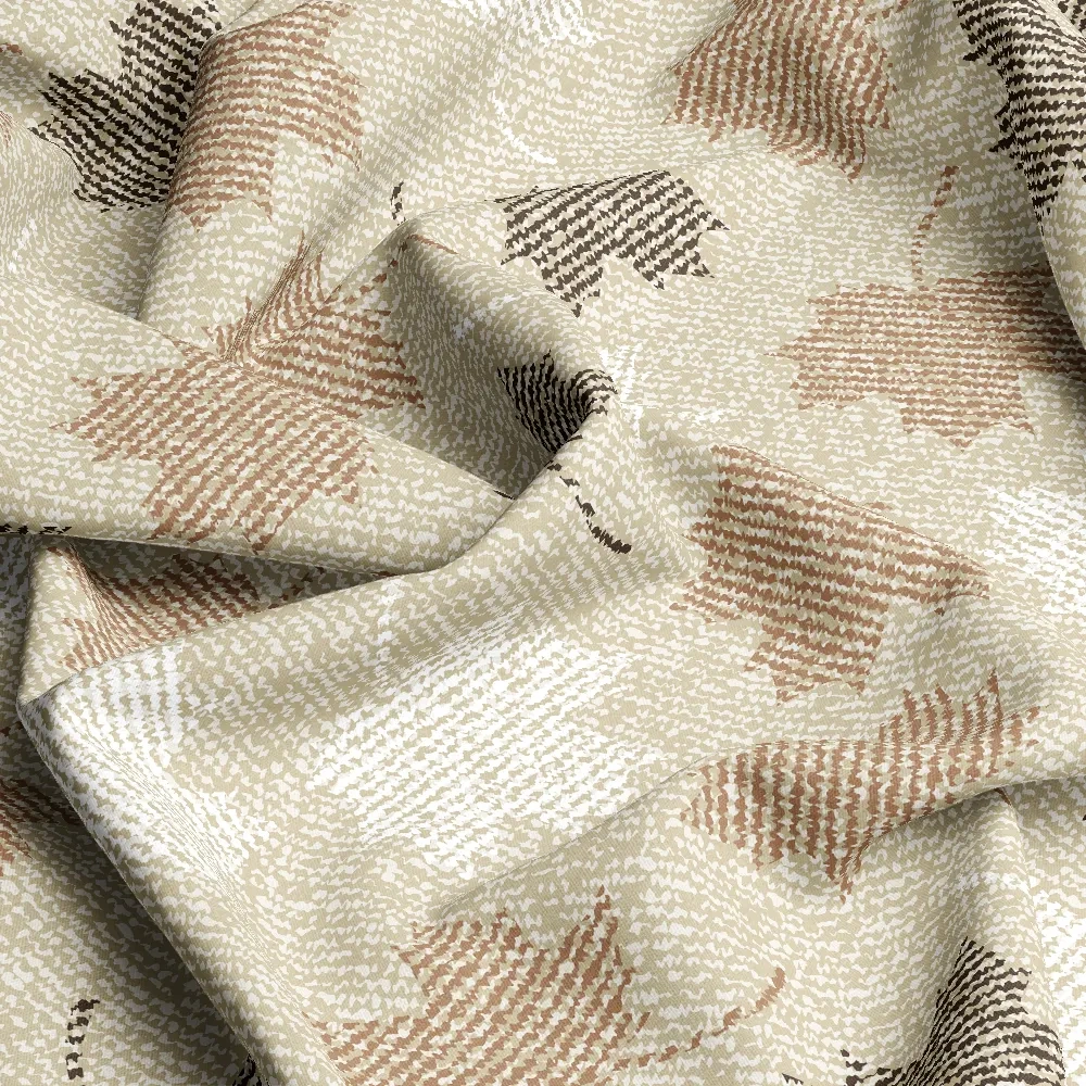 Subdued Vintage Maple Leaf Liberty Floral Print – Custom Print Fabrics