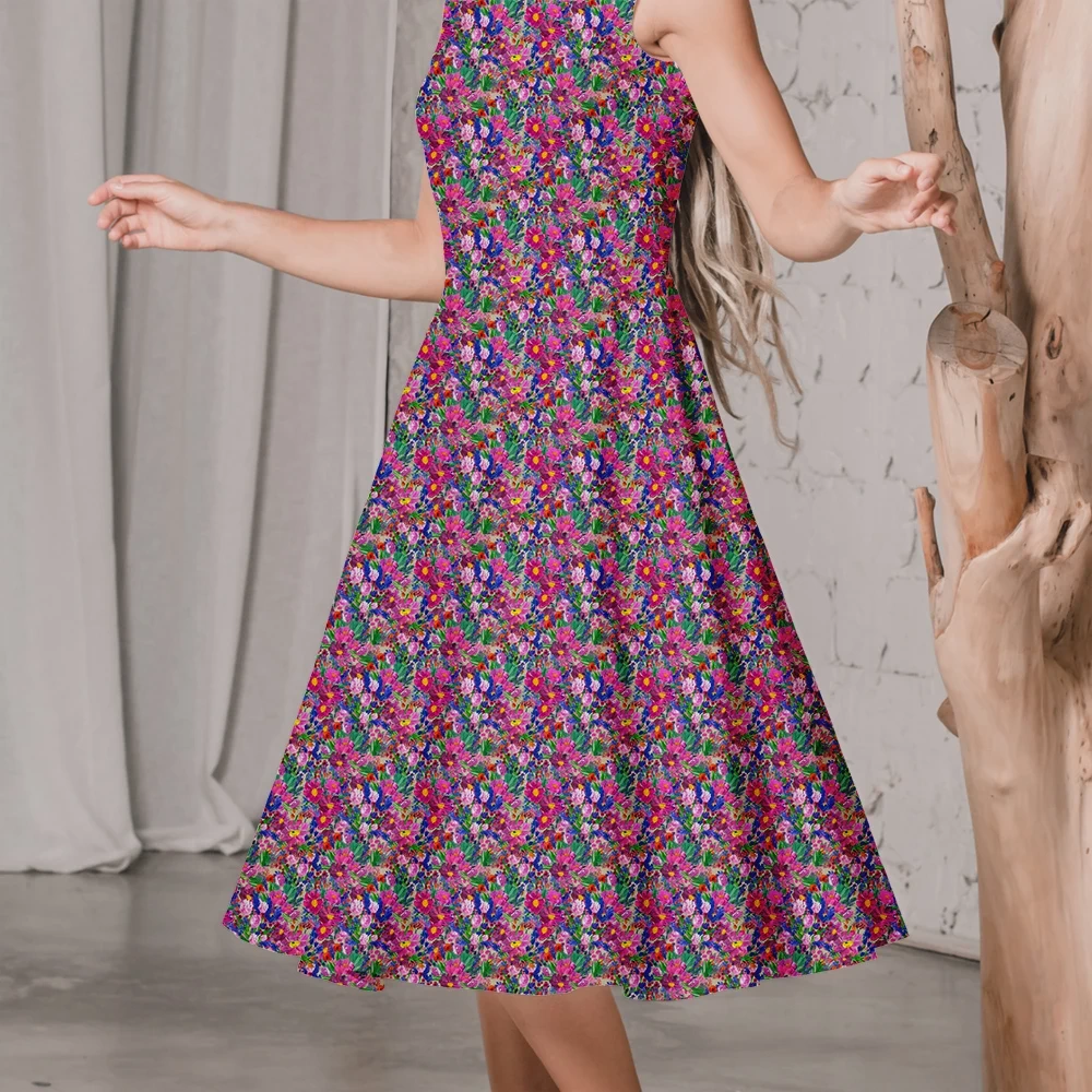 Free - Spirited Vintage Painting Liberty Floral Print with Gorgeous Purple Flowers – Custom Print Fabrics