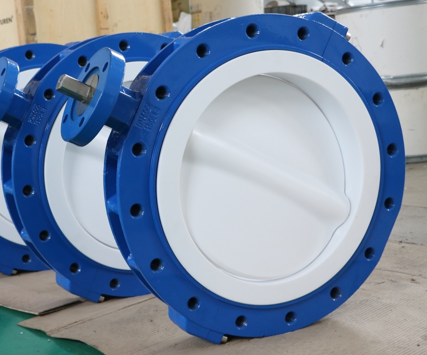 Wafer Lug  U-Type  Split Body PTFE  PFA Lining Butterfly Valve