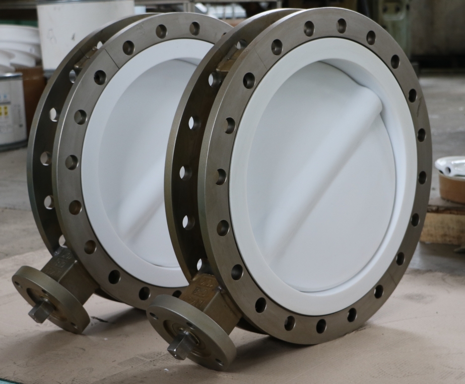 Wafer Lug  U-Type  Split Body PTFE  PFA Lining Butterfly Valve