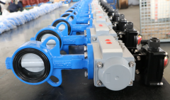 Pneumatic Actuator Wafer Butterfly Valve – Nylon 11 Coated Disc