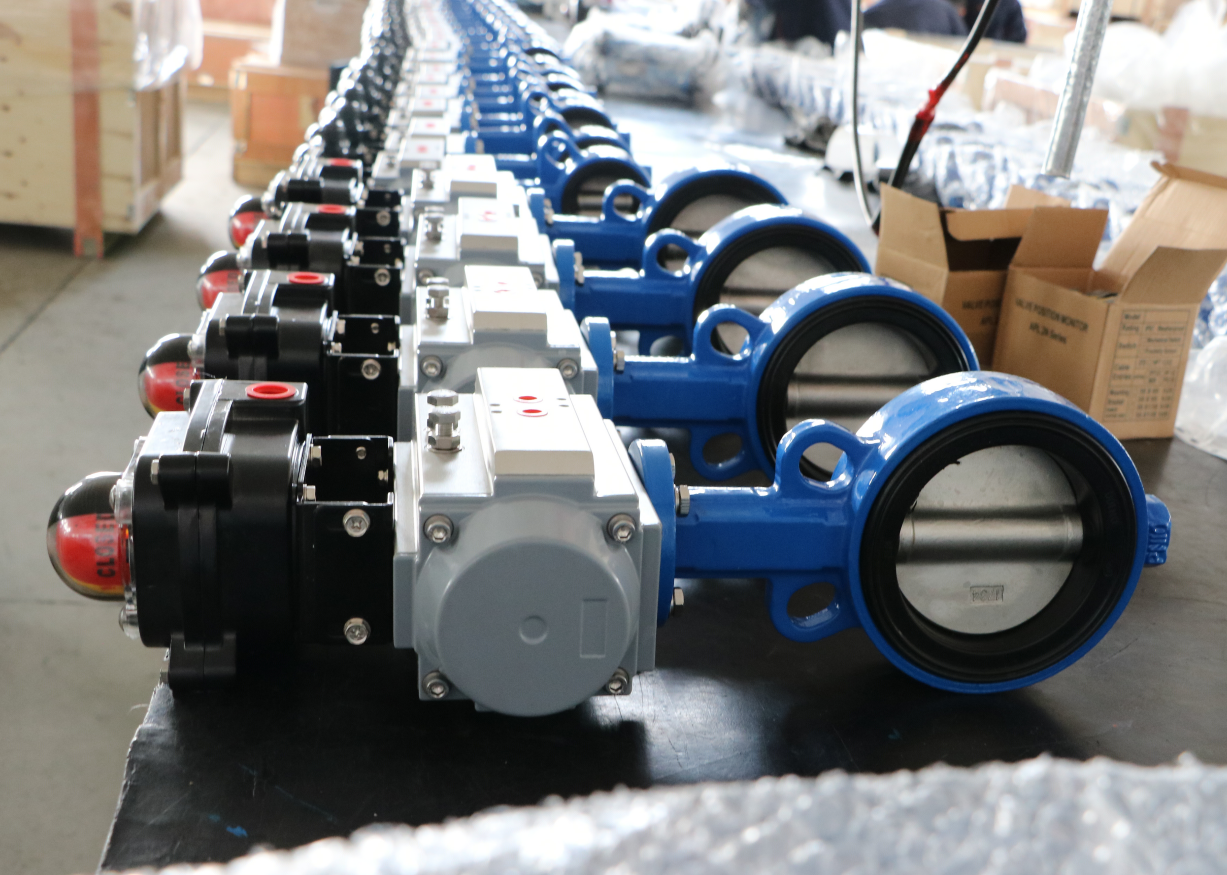 Pneumatic Actuator Wafer Butterfly Valve – Nylon 11 Coated Disc