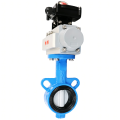 Pneumatic Actuator Wafer Butterfly Valve – Nylon 11 Coated Disc
