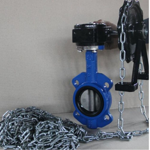 Wafer Type Butterfly Valve with Chain Wheel Gearbox