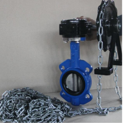 Wafer Type Butterfly Valve with Chain Wheel Gearbox