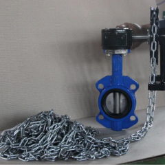 Wafer Type Butterfly Valve with Chain Wheel Gearbox