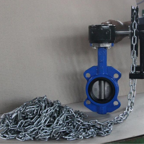 Wafer Type Butterfly Valve with Chain Wheel Gearbox