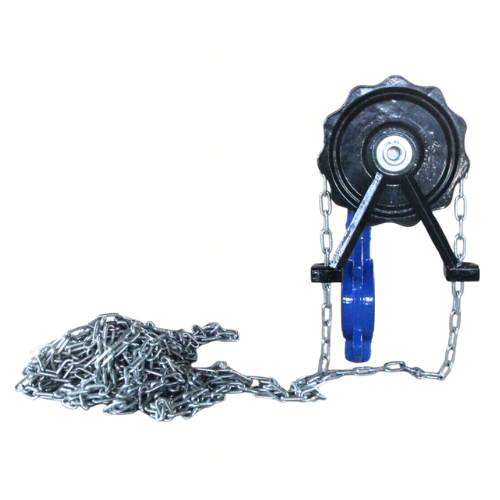 Wafer Type Butterfly Valve with Chain Wheel Gearbox