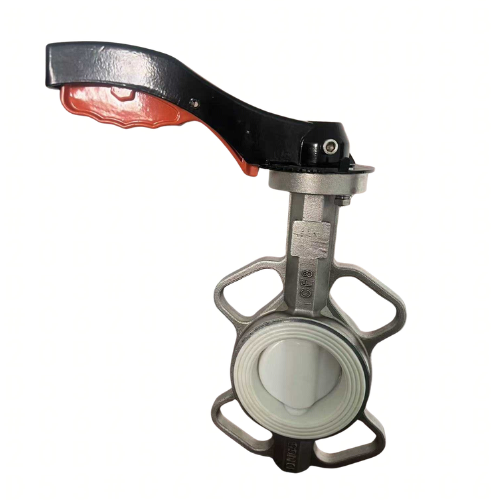 One-Piece Body Full PTFE Lined Butterfly Valve with Vulcanized PTFE Seat