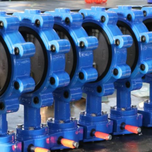 DN200 Lugged Butterfly Valve Cartridge Style with Metal Backup Ring, Double-Shaft Disc
