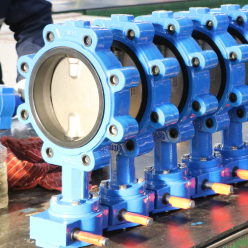 DN200 Lugged Butterfly Valve Cartridge Style with Metal Backup Ring, Double-Shaft Disc