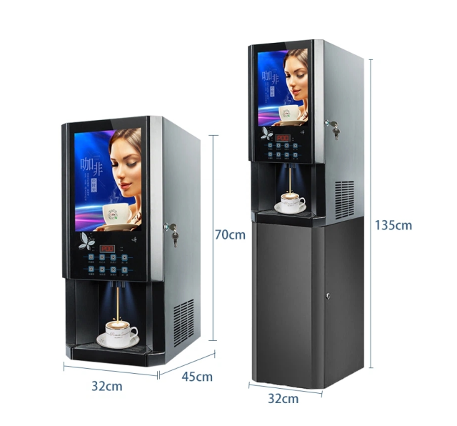 Hot Cold coffee drinks and water dispenser vending machine with cooling system