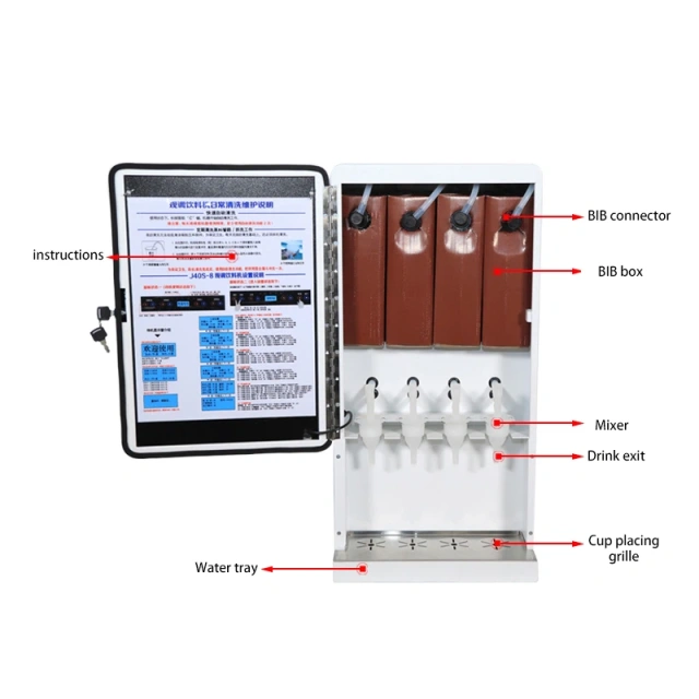 Hot coffee Cold juice vending machine for hotel restaurant use Fully automatic coffee vending machine
