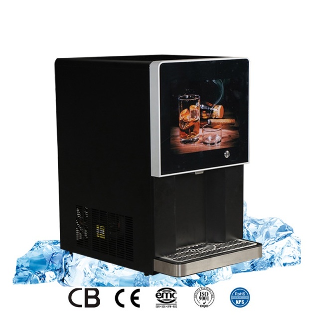 Fully Automatic ice maker dispenser daily production capacity 100kg compatible with coffee machine API provided