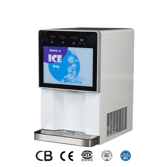 Fully Automatic ice maker dispenser daily production capacity 100kg compatible with coffee machine API provided