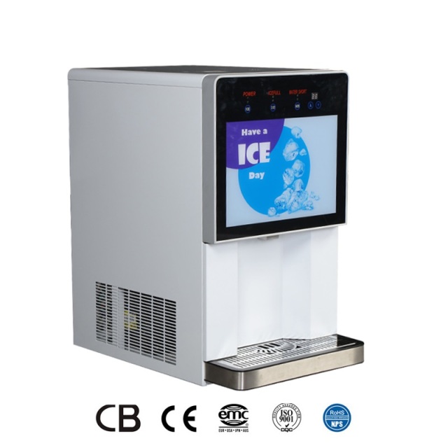 Fully Automatic ice maker dispenser daily production capacity 100kg compatible with coffee machine API provided