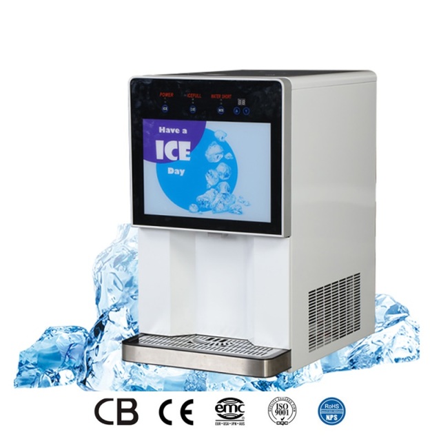 Fully Automatic ice maker dispenser daily production capacity 100kg compatible with coffee machine API provided