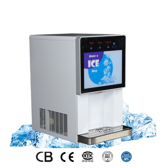 Fully Automatic ice maker dispenser daily production capacity 100kg compatible with coffee machine API provided
