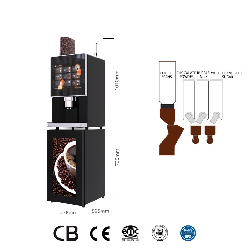 Commercial Type Smart Bean to Cup Coffee Vending Machine