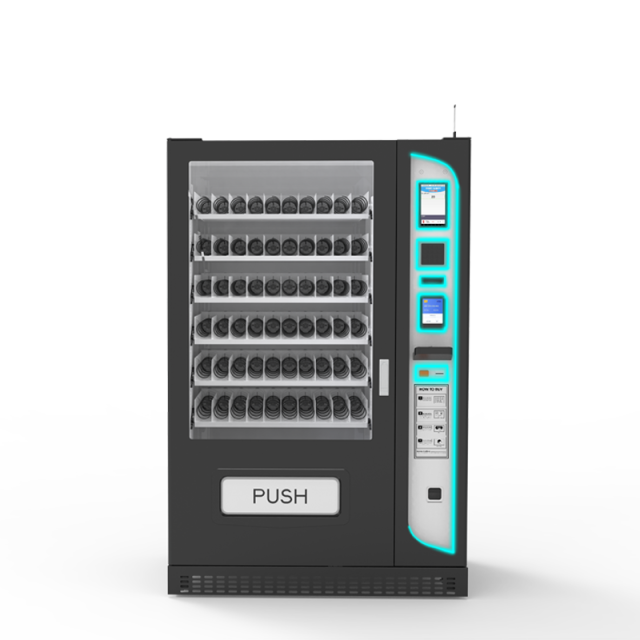 Smart Automatic snacka and drink vending machine with 7 inches touch screen and IOT application