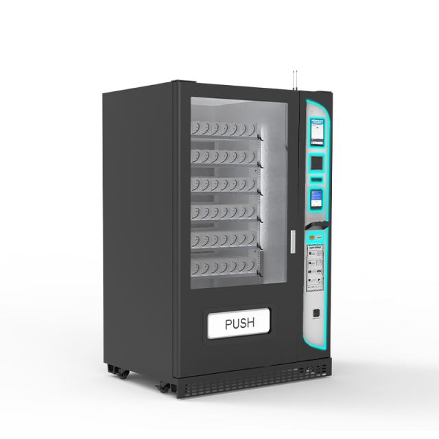 Smart Automatic snacka and drink vending machine with 7 inches touch screen and IOT application