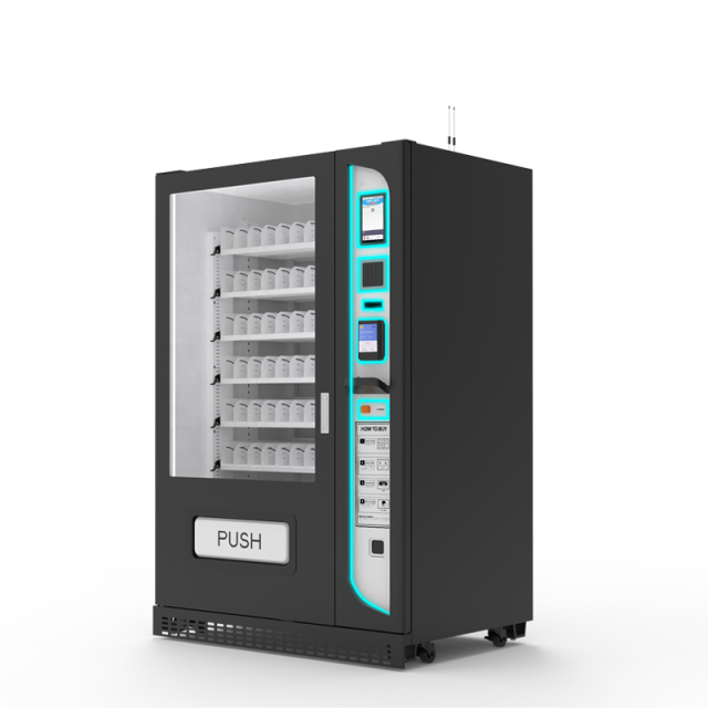 Smart Automatic snacka and drink vending machine with 7 inches touch screen and IOT application