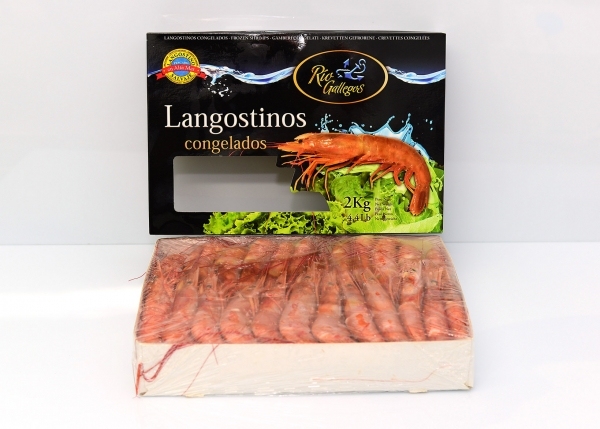 500g 800g 1Kg 2Kg Frozen seafood carton box with clear window