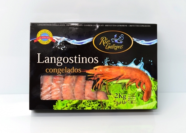 Frozen seafood carton box with clear window
