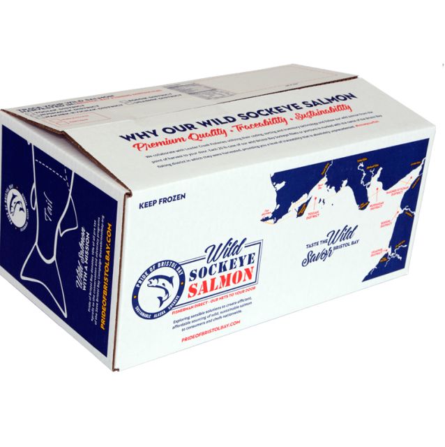 Waterproof cardboard box for seafood