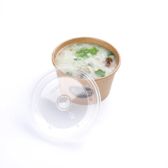 Kraft paper soup cup round container
