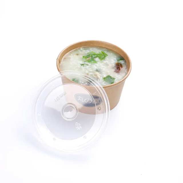 Kraft paper soup cup round container