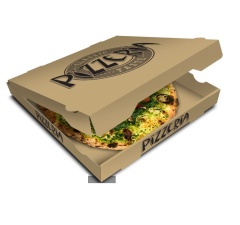 Cheapest Brown Pizza box with 4 colors logo