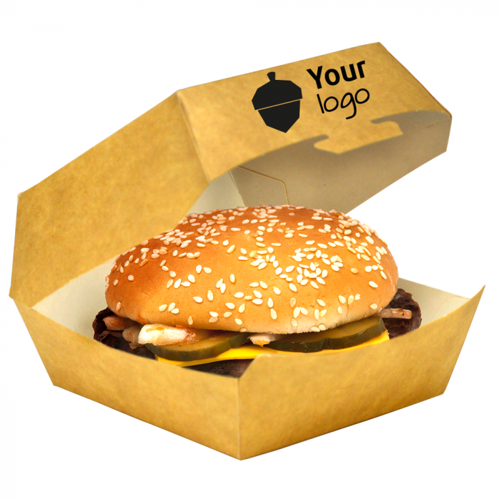 Custom printed kraft paper burger box