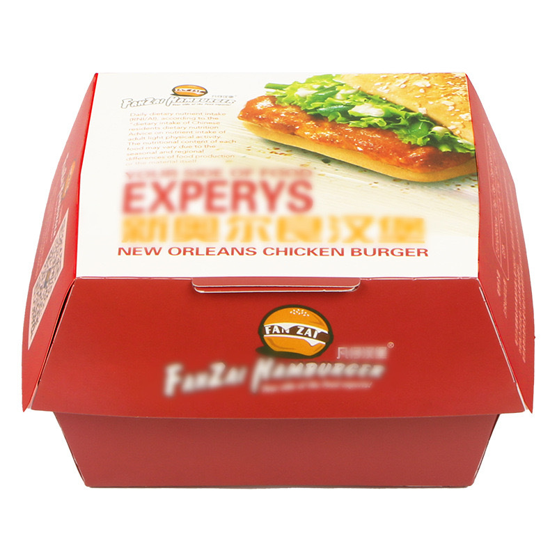 Custom printed kraft paper burger box
