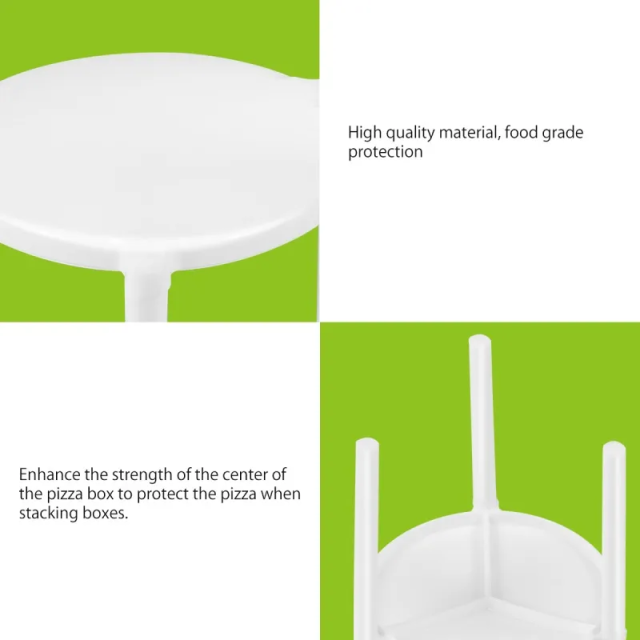 Disposable white pp pizza saver tripod stands