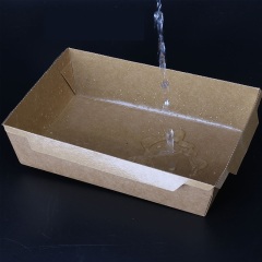 Salad kraft box with pe plastic lid