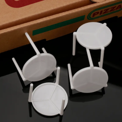 Disposable white pp pizza saver tripod stands