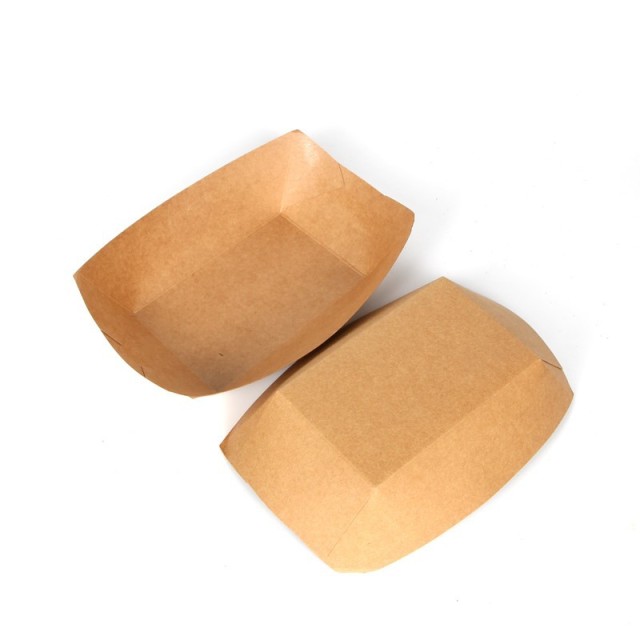Paper Kraft Food Boats Tray Packaging