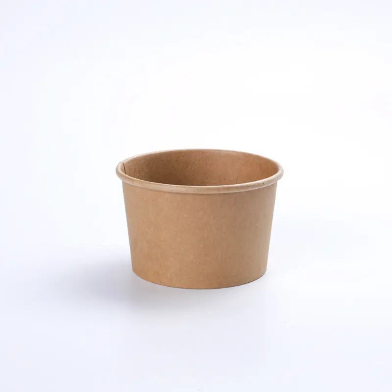 Kraft brown white paper bowl salad bowl