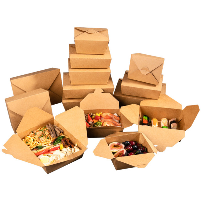 Disposable foldable take away lunch box