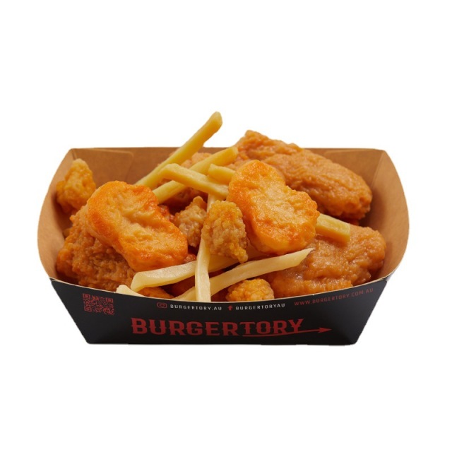 Paper Kraft Food Boats Tray Packaging