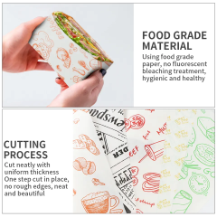 Greaseproof paper for Burger sandwich wrapping
