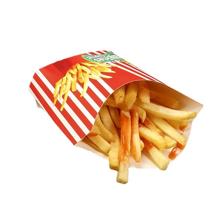 White Brown Kraft French Fries Food Paper Box