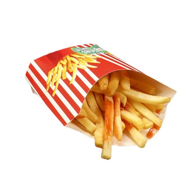 White Brown Kraft French Fries Food Paper Box