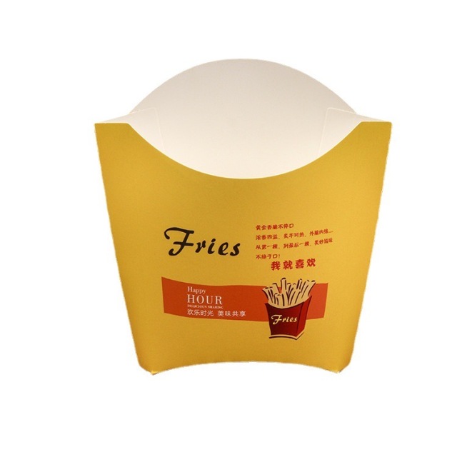 White Brown Kraft French Fries Food Paper Box