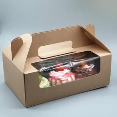 Cake carton boxes with clear window