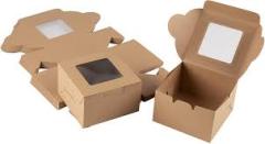 Cake carton boxes with clear window