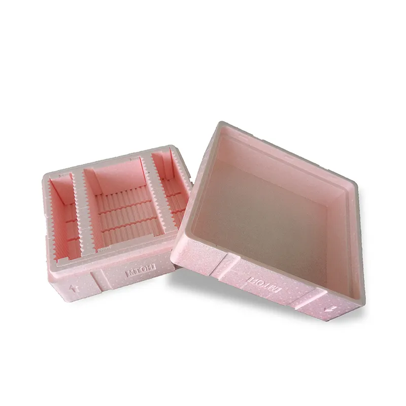 Anti Static pink color EPP packaging foam for LCD panel packing container