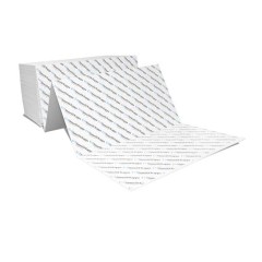 White fan fold cardboard sheet with custom logo printing