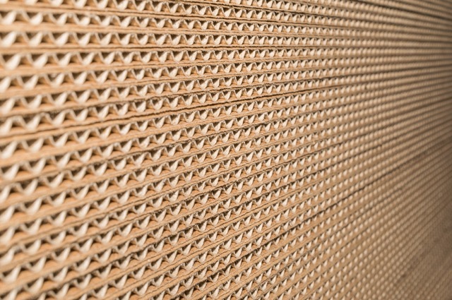 Cardboard sheets for packaging material